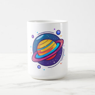 Saturn Planet Coffee Mug – Cosmic Design for Space Kaffemugg