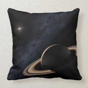 Saturn planet i det sol- systemet, närbild kudde