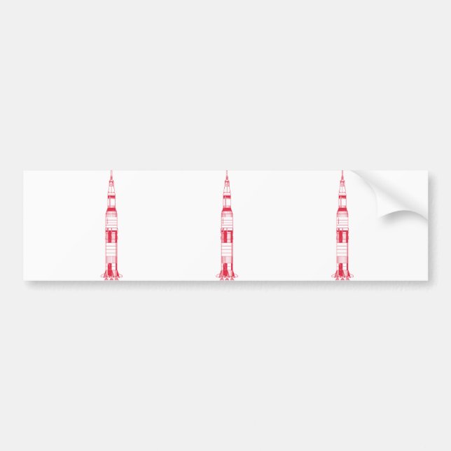 Saturn raket bildekal (Framsidan)