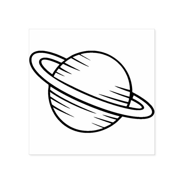 Saturn Rubber Frimärke Stämpel (Tryck)