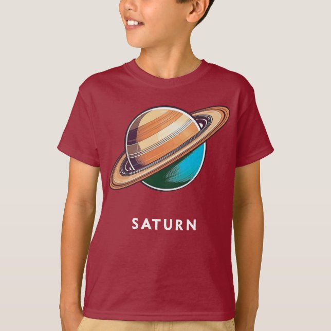 Saturn / Saturne - Classic Planet Tee T-Shirt (Framsida)