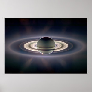 Saturn sol- förmörkelse poster