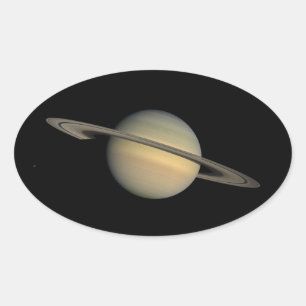 Saturn Sticker Ovalt Klistermärke