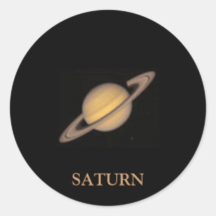 Saturn Sticker Runt Klistermärke