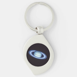 Saturn Swirl Silverfärgad Nyckelring