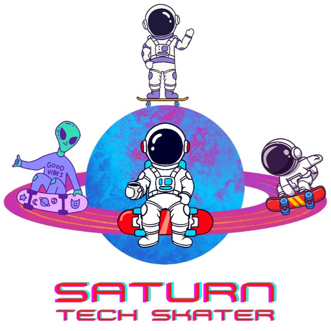 Saturn Tech-Skater T Shirt (Skapare uppladdad)