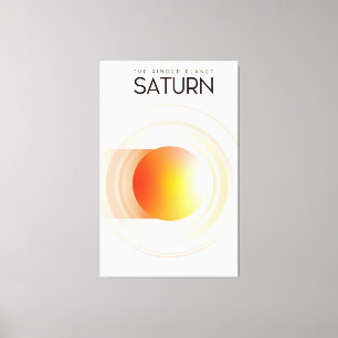 Saturn - The Ringed Planet Space Art. Canvastryck