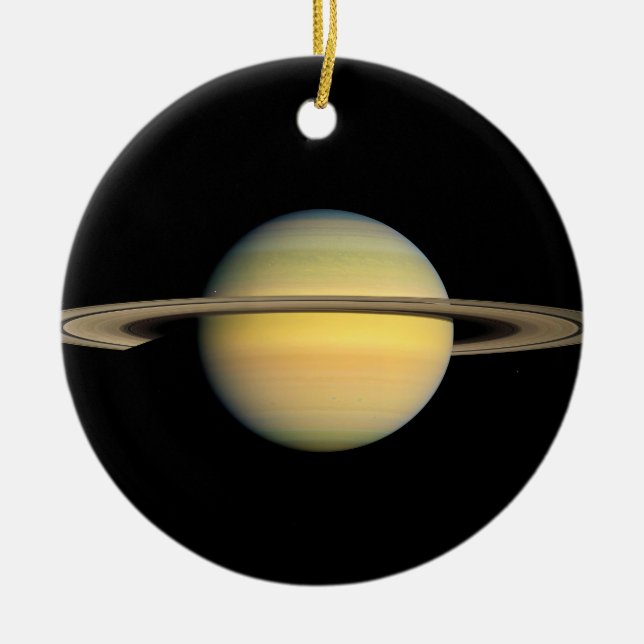 Saturn under dagjämning julgransprydnad keramik (Framsidan)