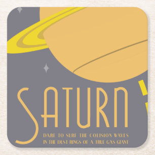 Saturn utrymmekustfartyg underlägg papper kvadrat