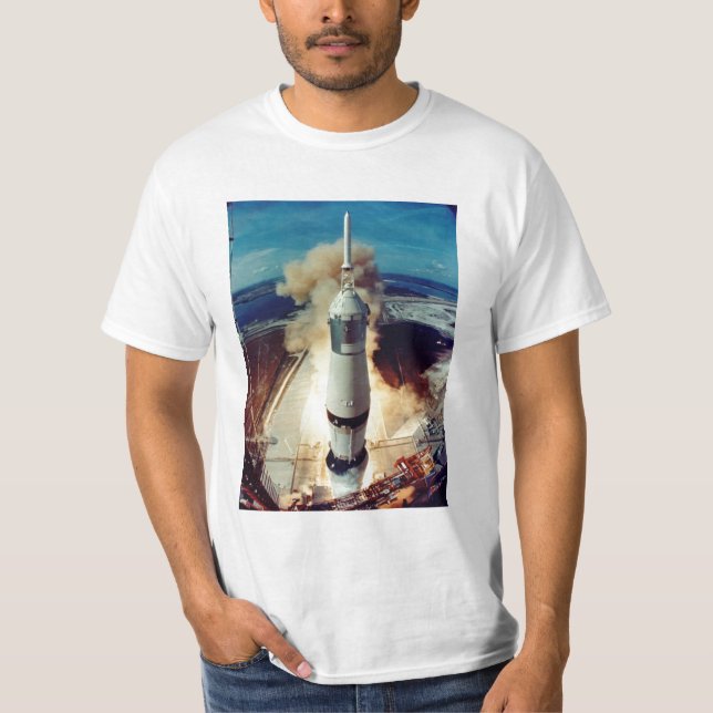 Saturn V barkass Tee Shirt (Framsida)