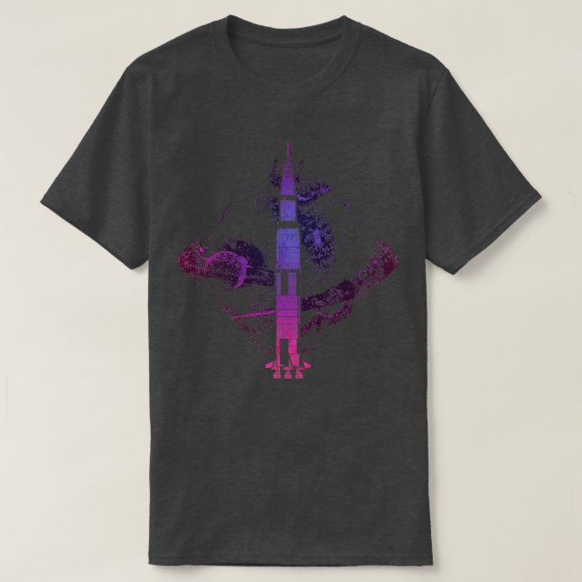 Saturn V Måne Rocket 1 T Shirt (Design framsida)