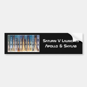 Saturn V Måne Rocket Launches Bildekal