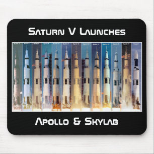 Saturn V Måne Rocket Launches Musmatta