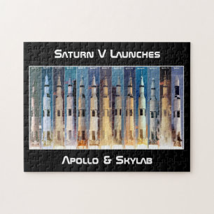 Saturn V Måne Rocket Launches Pussel