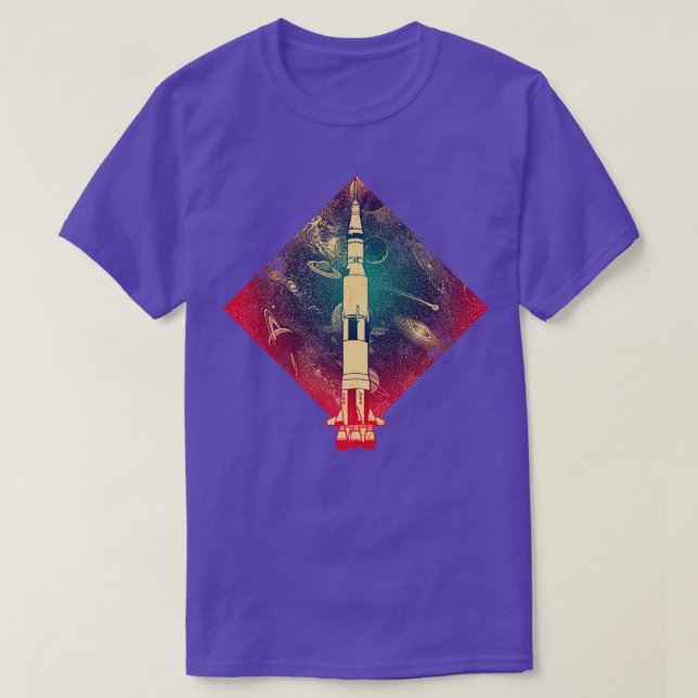 Saturn V Måne Rocket T Shirt (Design framsida)