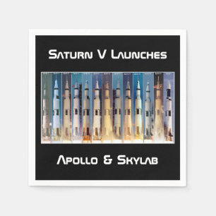 Saturn V månraket lyfter Pappersservett