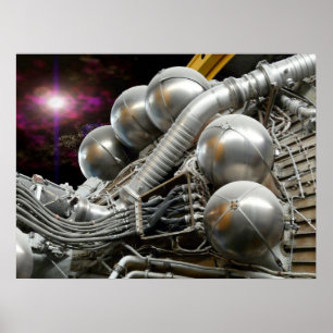 Saturn V motoraffisch Poster