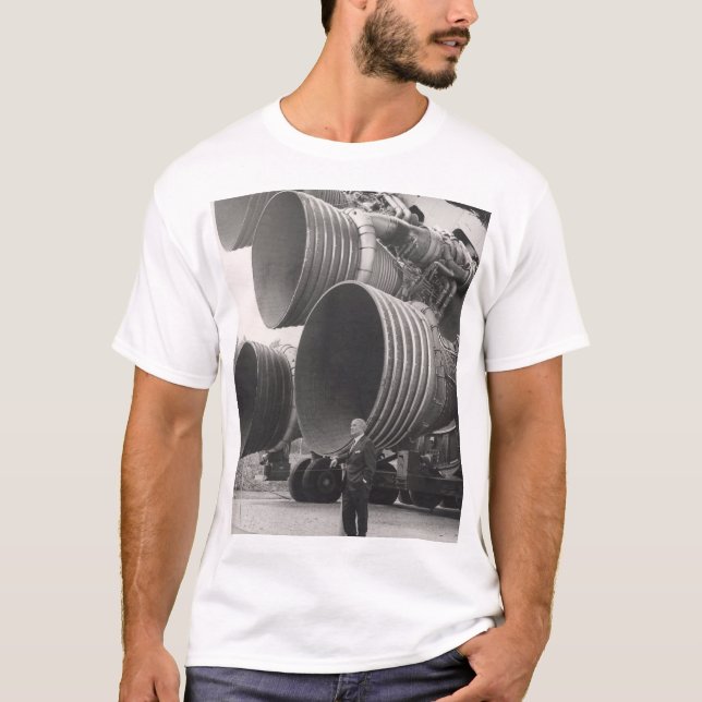 Saturn V och Von Braun Tee Shirt (Framsida)