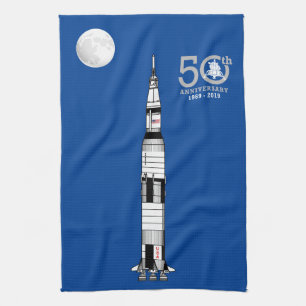 Saturn V raket, Apollo 11 månelandning och måne: Kökshandduk
