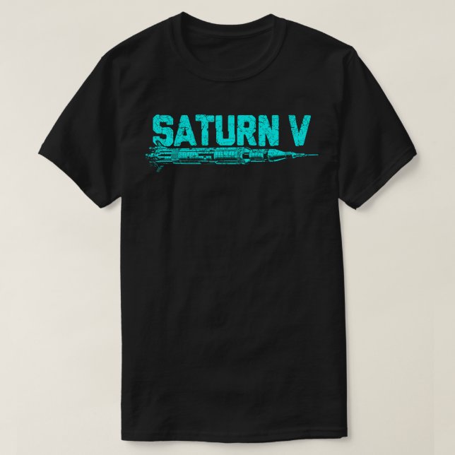 Saturn V Rocket 8 T Shirt (Design framsida)