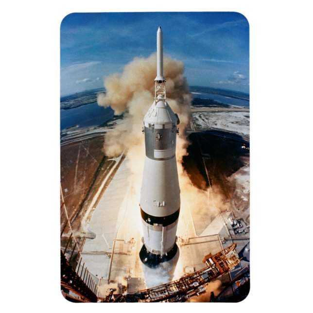 Saturn V Rocket-uppskjutning 1969 Apollo-rymdfarko Magnet (Vertikal)