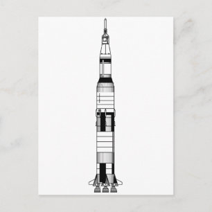 Saturn V Rocket Vykort