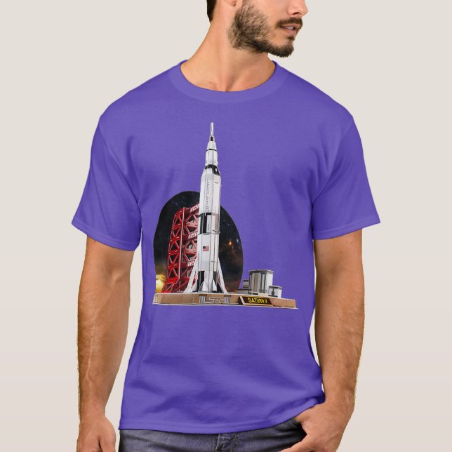 Saturn V Space Shuttle T Shirt (Framsida)