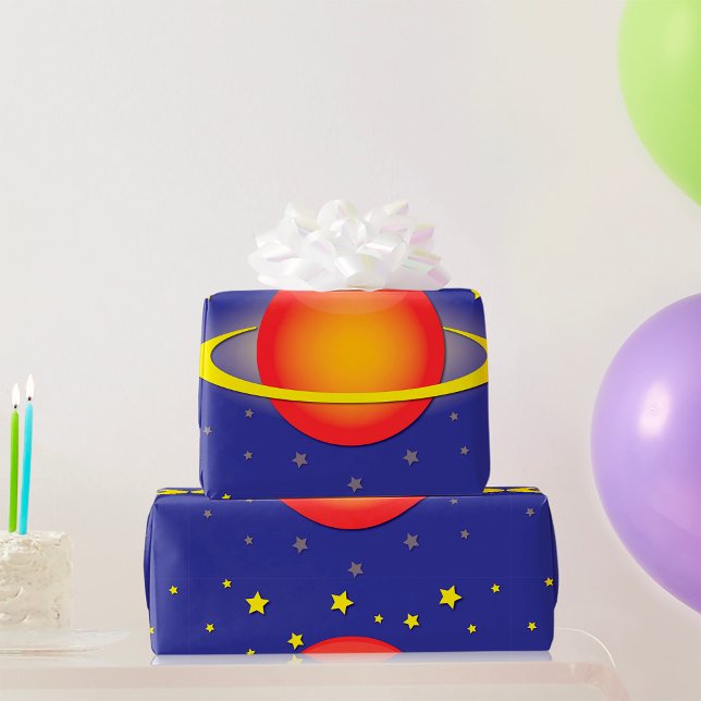 Saturn Wrapping Papper Presentpapper (Skapare uppladdad)