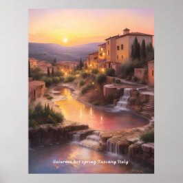Saturnia Hett Vår Toscana Italien Sunset Poster