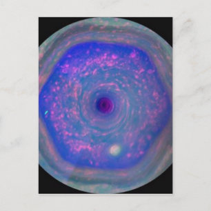 Saturns Hexagonal Storm Vykort