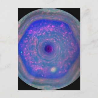 Saturns Hexagonal Storm Vykort
