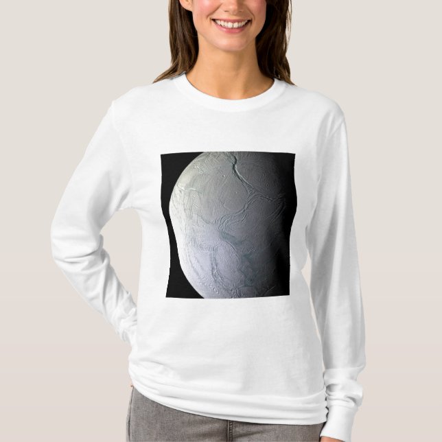 Saturns måne Enceladus Tee Shirt (Framsida)