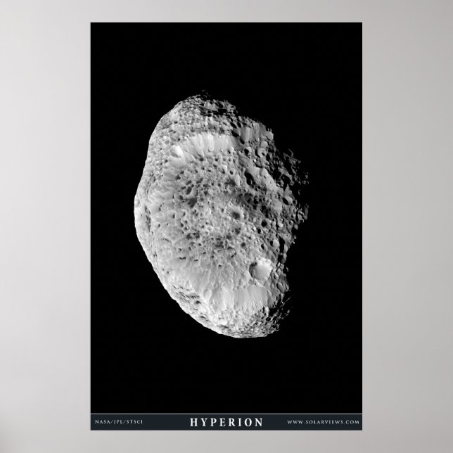 Saturns Måne Hyperion Poster (Framsidan)