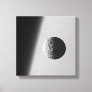 Saturns måne Mimas Canvastryck