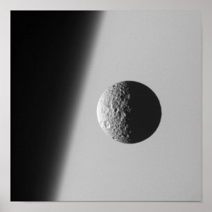 Saturns måne Mimas Poster