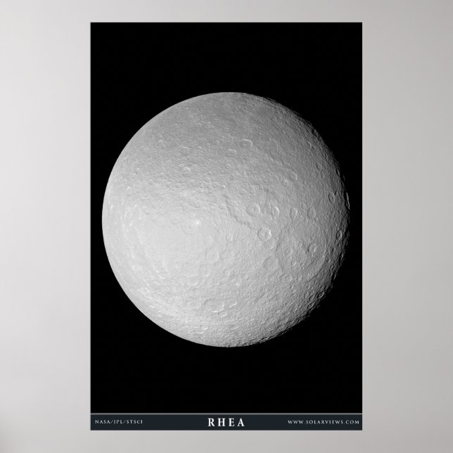 Saturns Måne Rhea Poster (Framsidan)