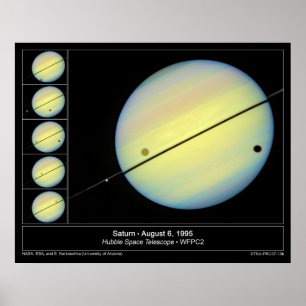 Saturns Måne Titan Passing av planeten Poster