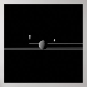 Saturns måneaffisch poster