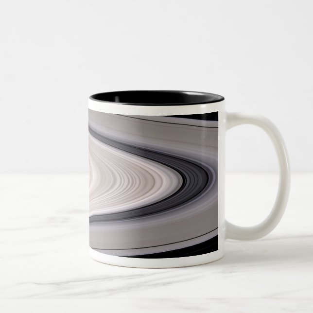 Saturns ring system Två-Tonad mugg (Höger)