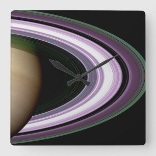 Saturns Ringar Fyrkantig Klocka