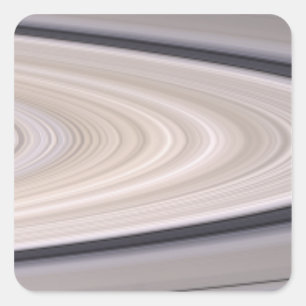 Saturns ringsystem fyrkantigt klistermärke
