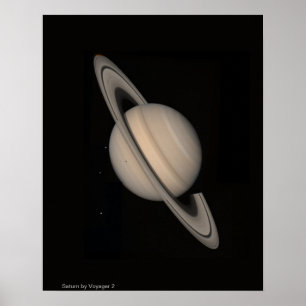 Saturnus by Voyager 2 Poster