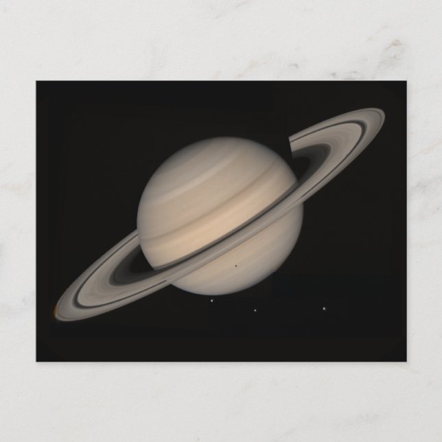 Saturnus by Voyager 2 Vykort (Framsida)