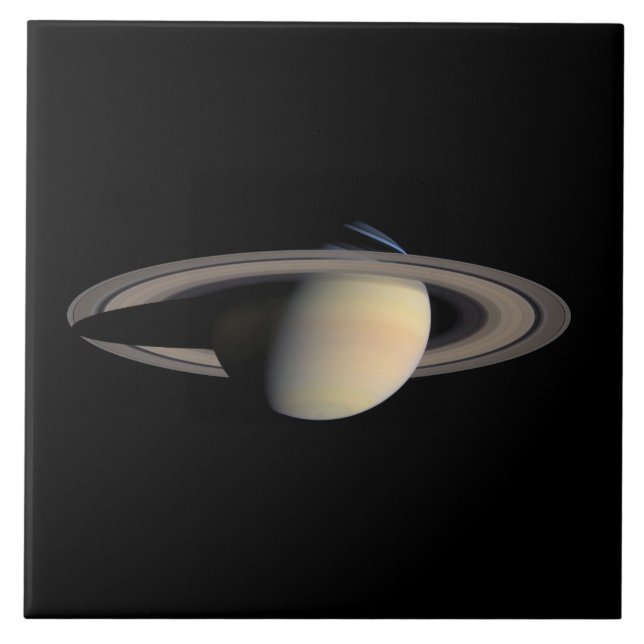 Saturnus i solljus - Gasjätteplanet fotograferad a Kakelplatta (Framsidan)