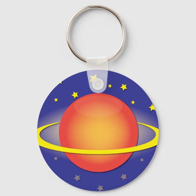 Saturnus Keychain Nyckelring (Framsida)
