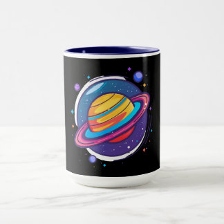 Saturnus planet kaffemugg – Kosmisk design för rym