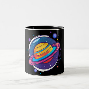 Saturnus planet kaffemugg – Kosmisk design för rym