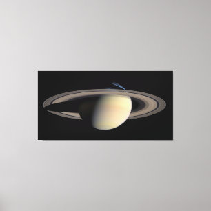 Saturnus solbelysta gasjätteplanet fotograferat av canvastryck
