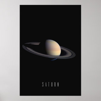 Saturnus - vår solars smyckes sjudel och gåva poster