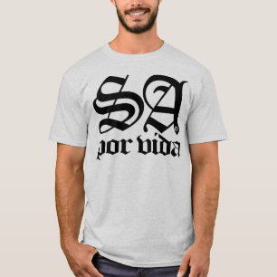 SATX POR VIDA 210 för gammal engelskasvart för l T Shirt
